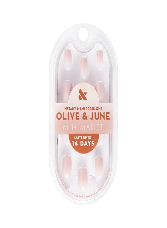 أظافر لاصقة سريعة التركيب من Olive & June Minimalist (لاصقة) | ألوان محايدة | قصيرة، مربعة بيضاوية | 42 ظفرًا صناعيًا، 21 مقاسًا | غير سامة، تدوم طويلًا | مظهر طبيعي وجذاب | واقعية | تدرج لوني سائل - Image 2